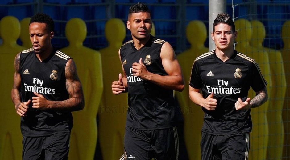 Real Madrid James Rodríguez volvió a entrenamientos con el Real Madrid.