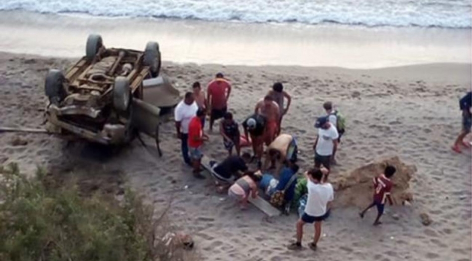 Policía Lugar del accidente.