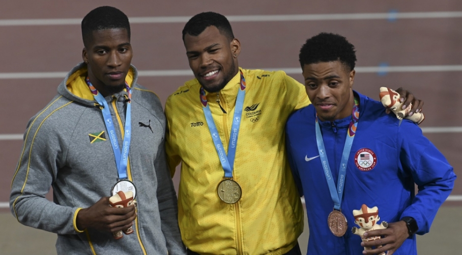 Anthony Zambrano, medallista de oro de Colombia en atletismo.