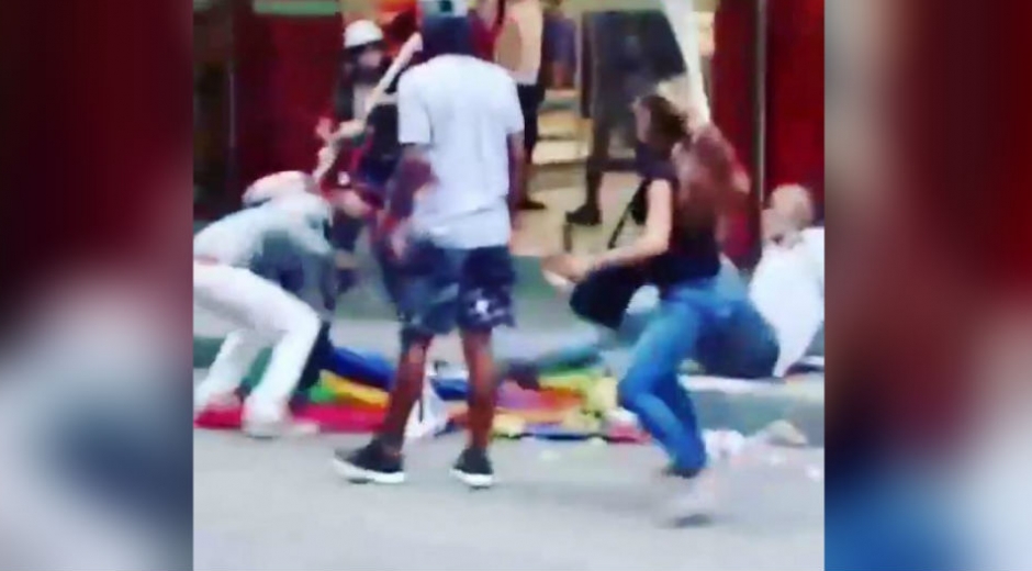 Captura de pantalla video de Instagram Pelea en la carrera Quinta de Santa Marta