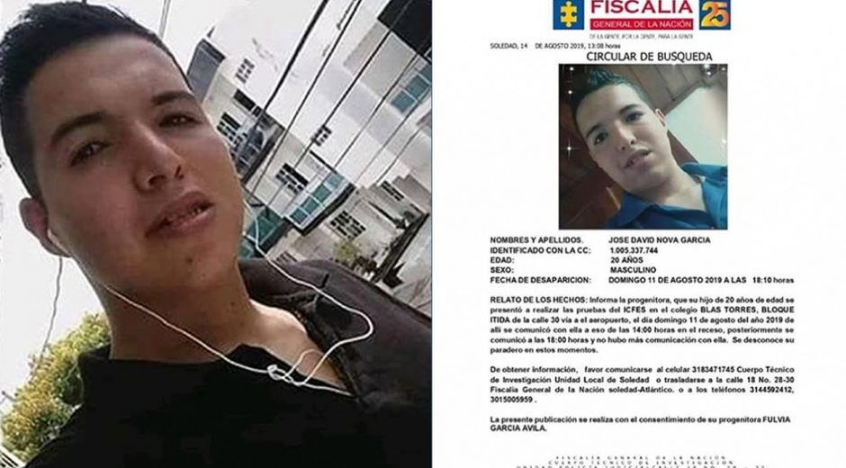 Zona Cero Joven desaparecido.