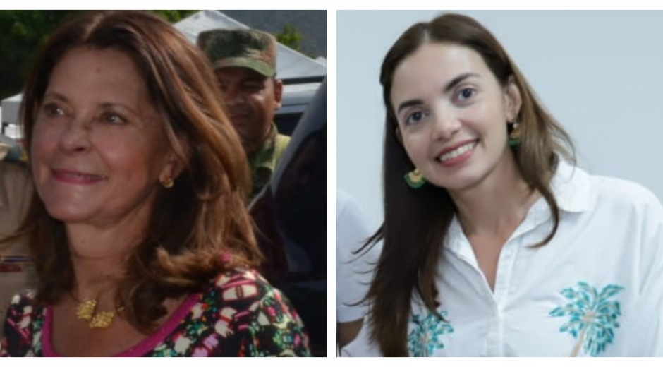 Vicepresidenta de la República, Marta Lucía Ramírez, y directora de la Oficina de la Mujer y Género, Gloria Latorre.