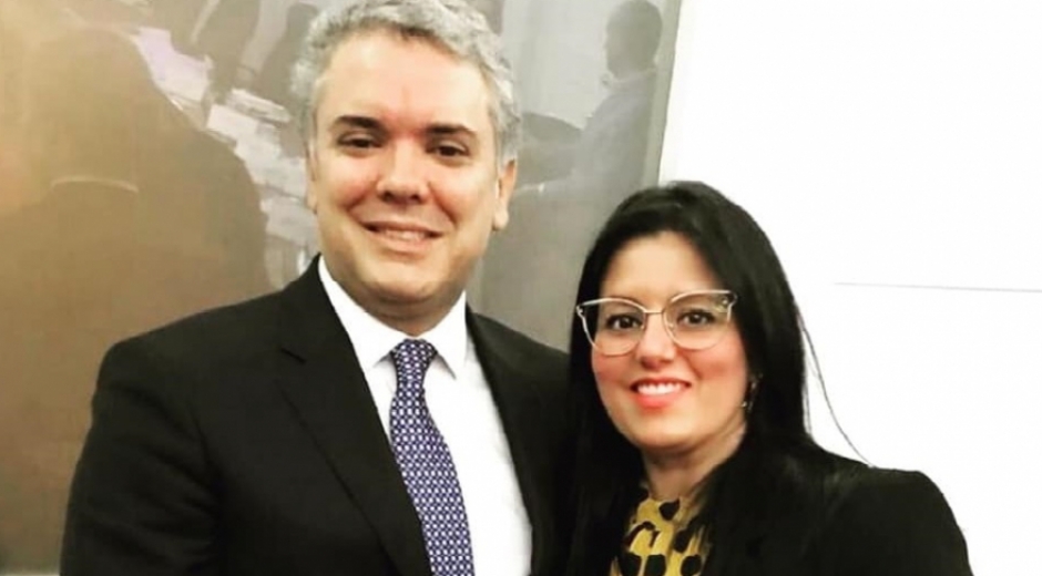 Iván Duque y Claudia Bustamante. 