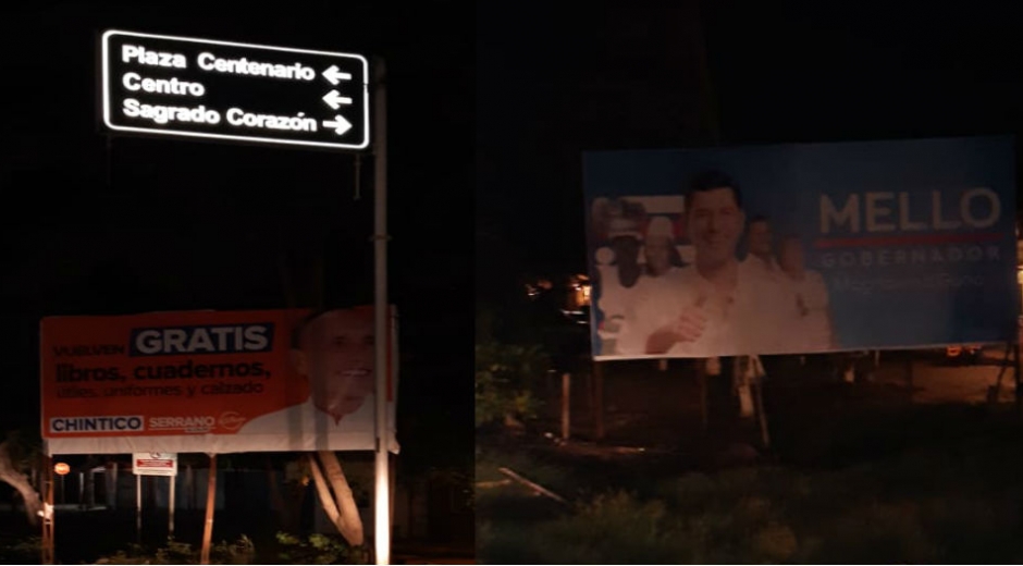 Cortesía Vallas también retiradas por la concesión Ruta del Sol ll.