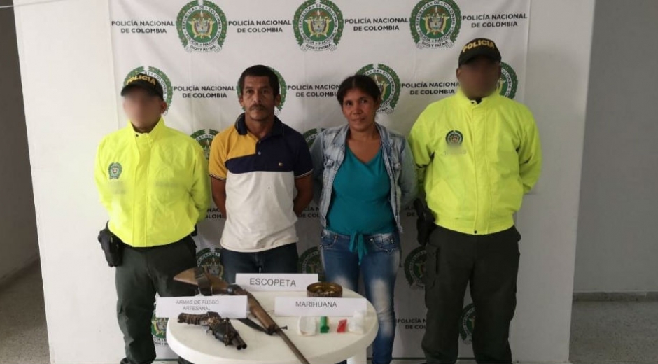 Albeiro Ruiz Fernández y Karen Varela De la Hoz, capturados en Tucurinca.