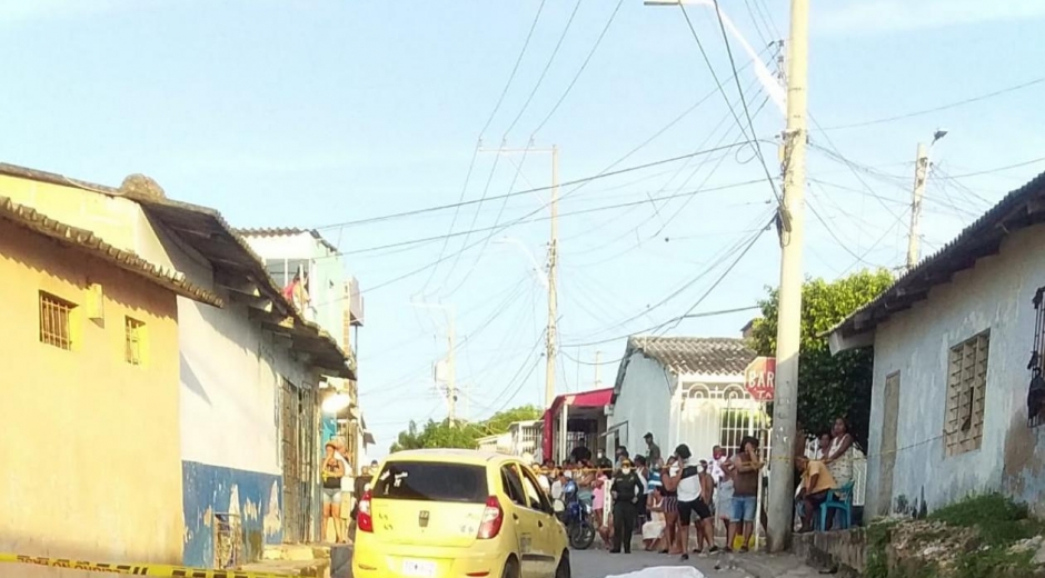 Lugar donde fue asesinado Eder Enrique Paz García.
