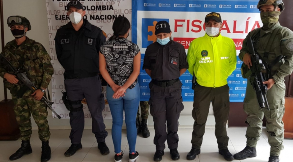 Camila Fernanda Bravo presunta integrante de la disidencia Jaime Martínez de Farc.