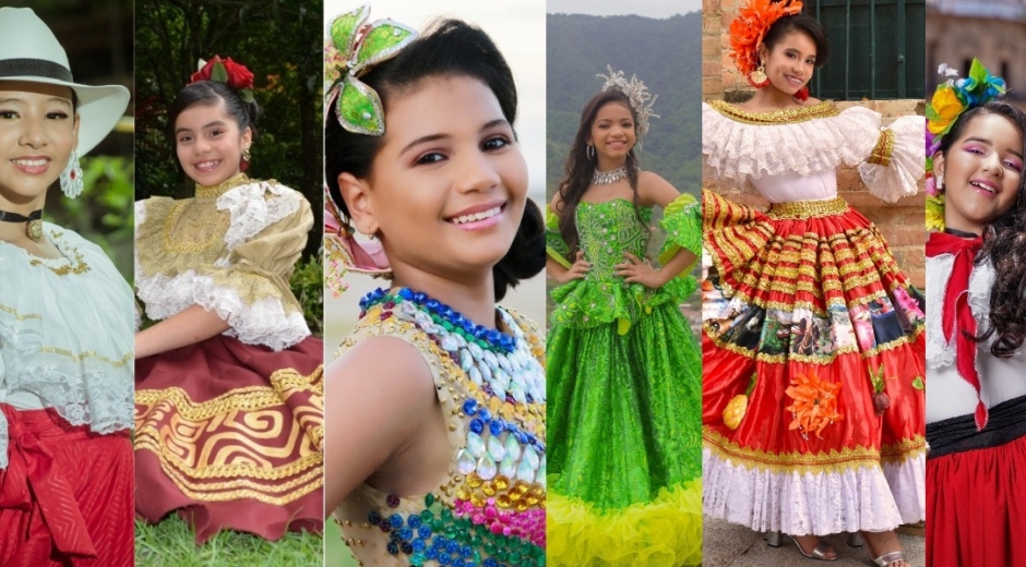 Candidatas al Reinado Infantil del Folclor Colombiano.