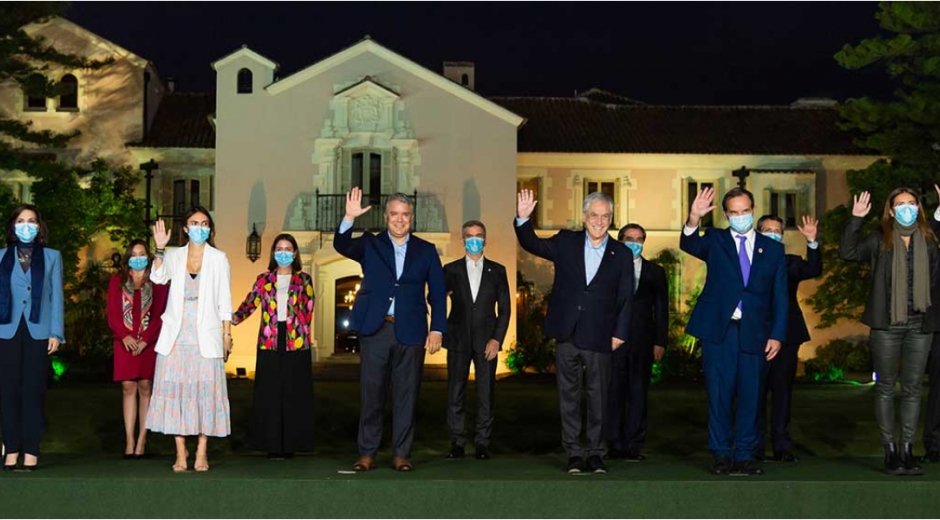 El Presidente Duque y Sebastián Piñera, de Chile, se reunieron. 