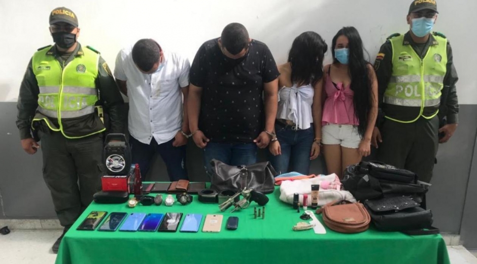 Los cuatro capturados en la URI de la Fiscalía.