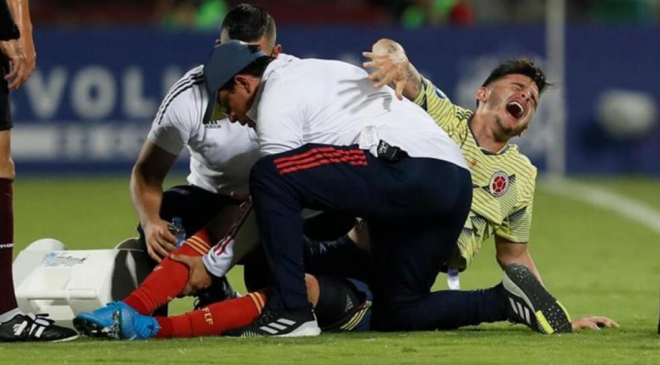 Nicolas Benedetti al momento de su lesión.