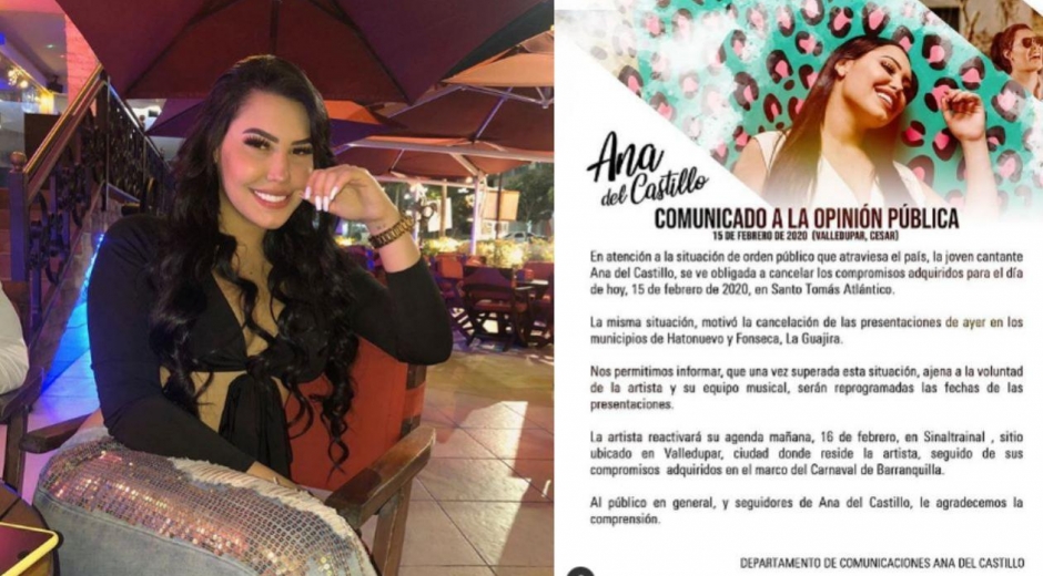 Instagram Ana del Castillo, cantante vallenata.