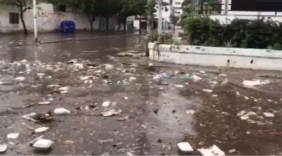 Captura de pantalla Así lucían las calles de El Rodadero.