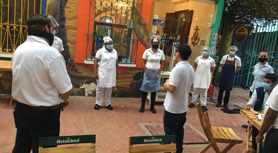 Inspección a restaurantes de Santa Marta.