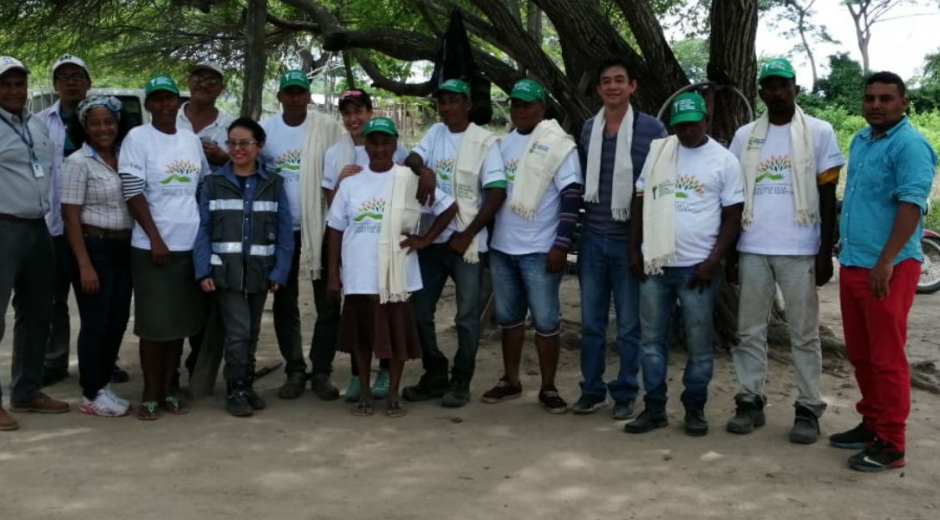 Parte de la comunidad del palenque Rincón Guapo Loveran.