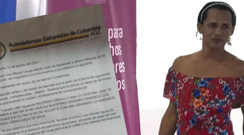 Cristina Cantillo recibió un panfleto, meses antes de ser asesinada.