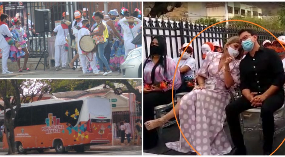 El gobernador Carlos Caicedo y la alcaldesa Virna Johnson violaron la norma del distanciamiento.