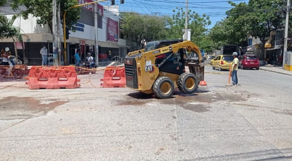 Obras en la calle 30 en Santa Marta