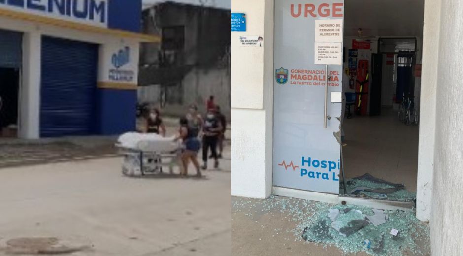 Los familiares después presuntamente de partir los vidrios de urgencia cargaron con el muerto, recorriendo las calles del municipio. 