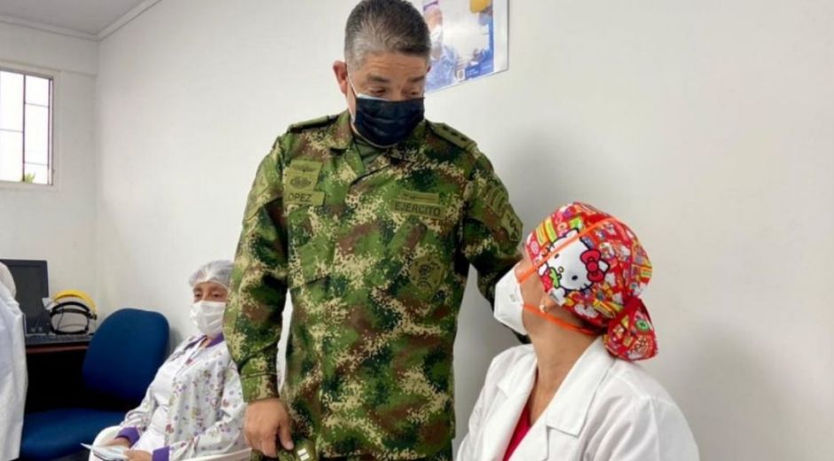 Ejército Nacional Vacunación a militares.