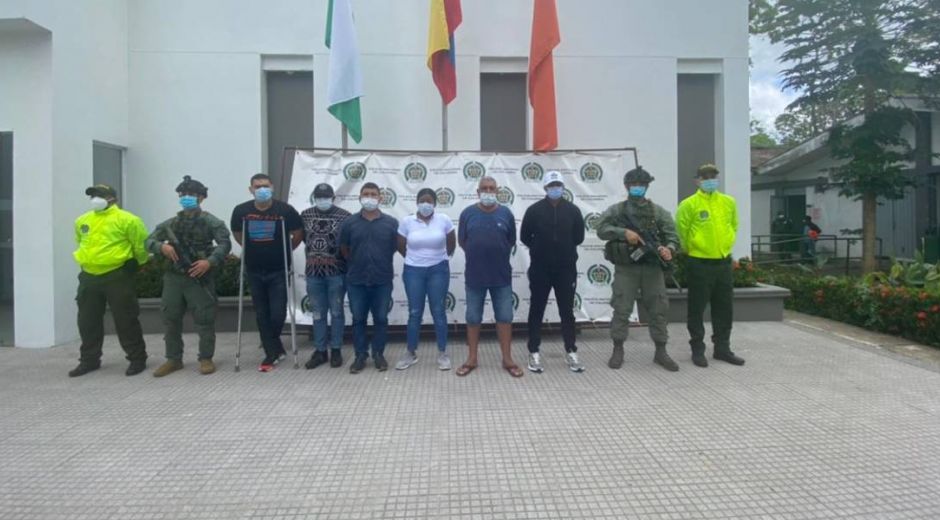 Presuntos miembros de la red de narcotráfico.