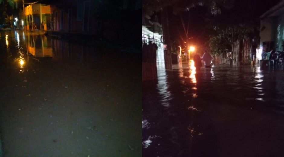 Dos corregimientos afectados por las inundaciones. 