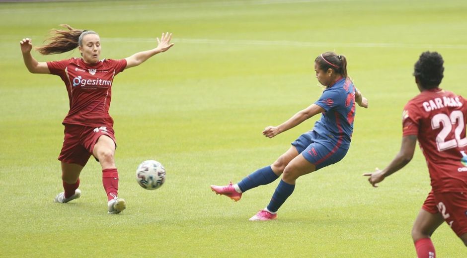 Leicy Santos en el partido de este sábado.