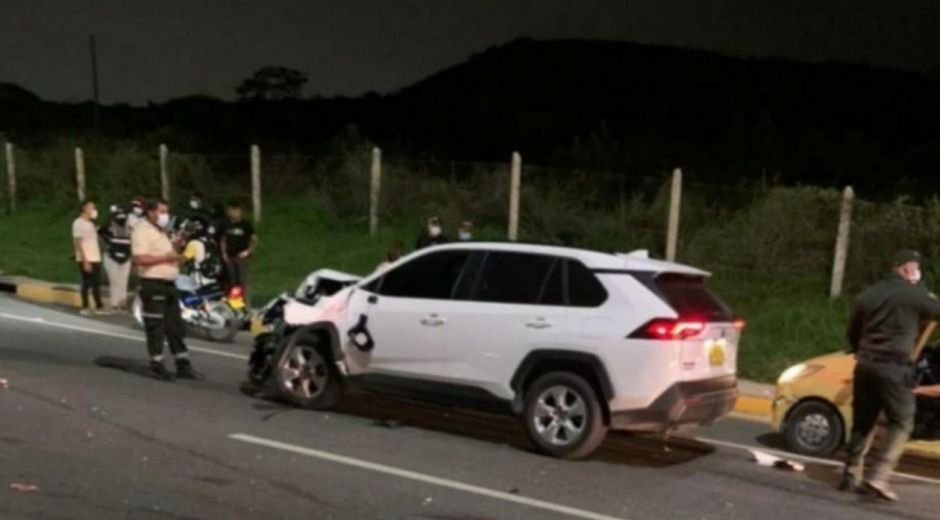Zona Cero El vehículo implicado en el accidente.