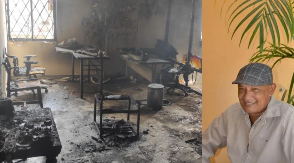 José Miguel Schiller Vizcaíno resultó quemado tras el incendio.