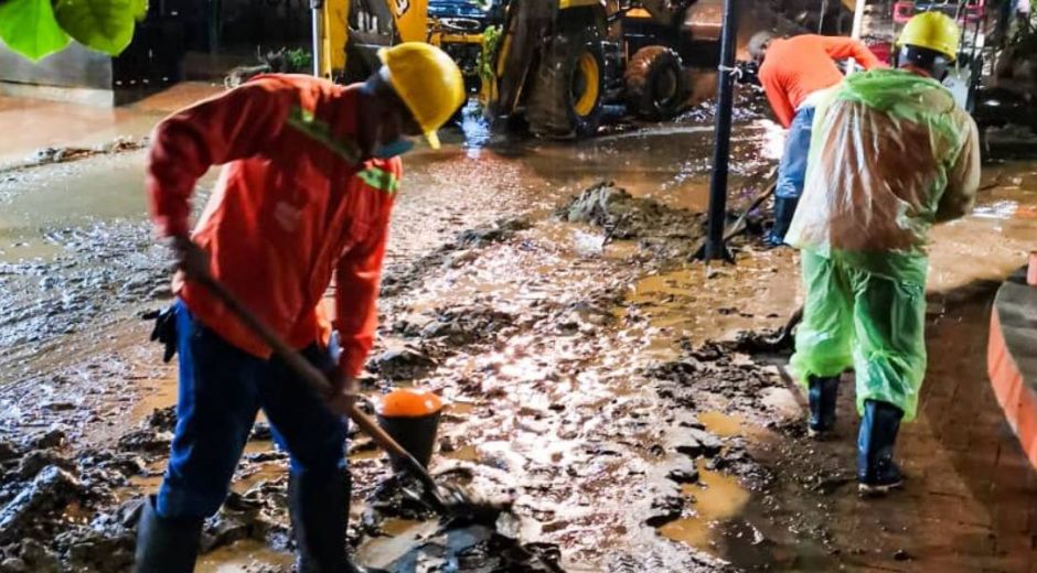 Afectaciones en la ciudad por las lluvias.