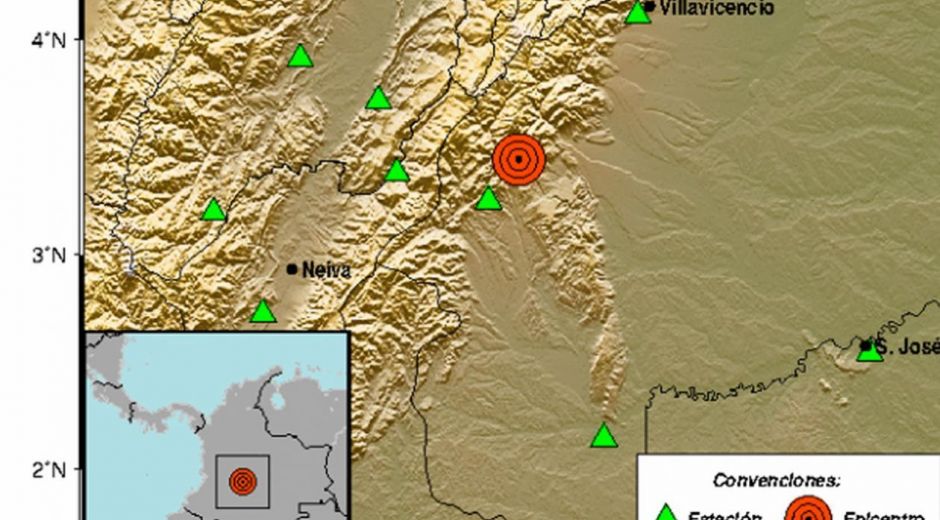 Los sismos tuvieron como epicentro Mesetas, Meta.