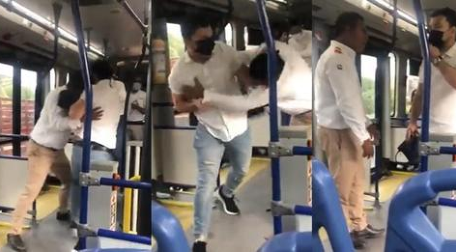 Conductor y pasajero se fueron a los puños porque uno decía que no timbró, y el otro que sí.