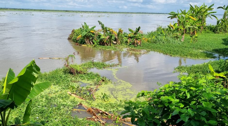 Tres fincas están bajo las aguas. 