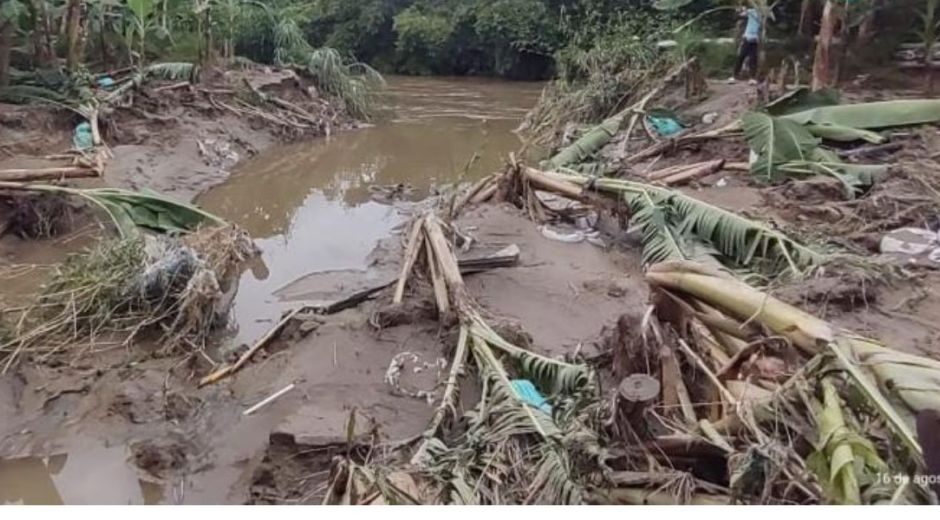 El río Sevilla se desbordó y dejó estragos. 