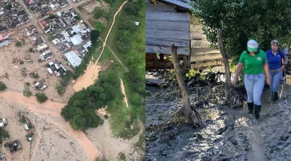 Los estragos luego de la avalancha 