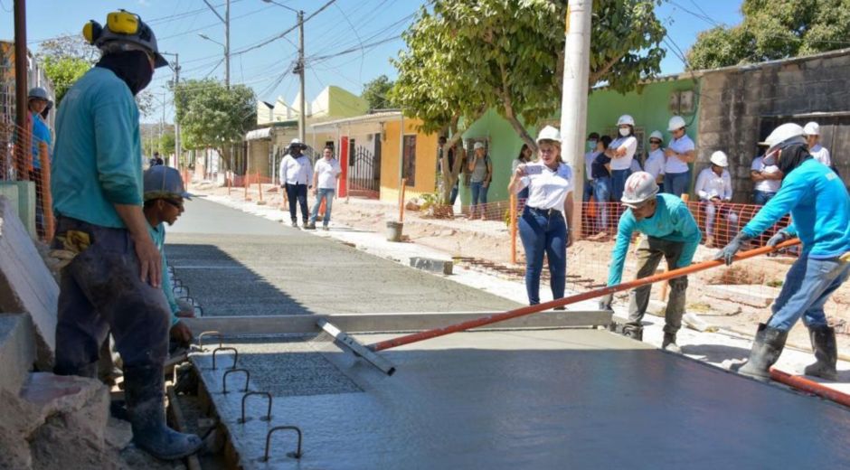 Obras en el barrio Once de Noviembre.