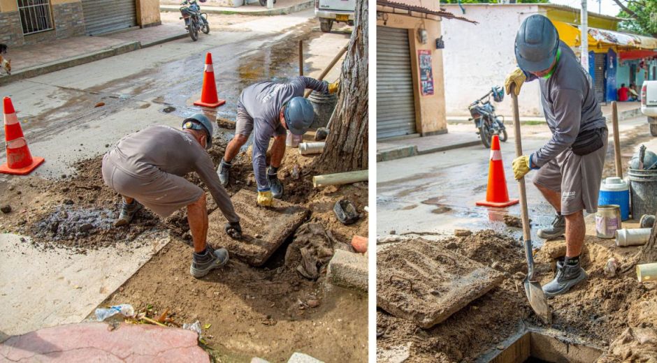 Obras de alcantarillado.