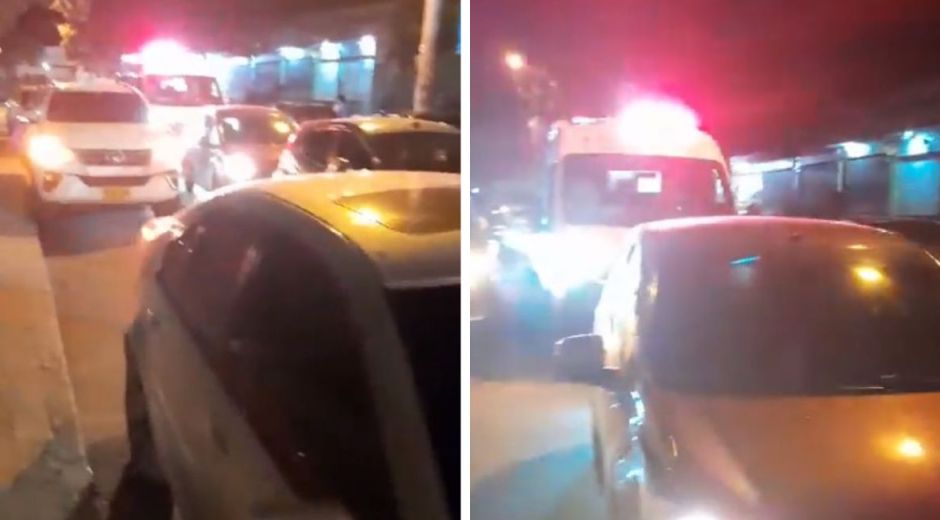 Cortesía Ambulancia retenida por evento político.