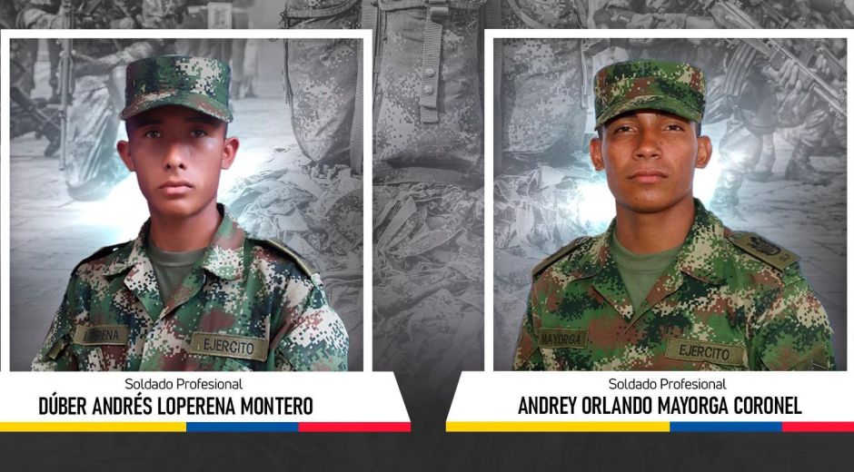 Soldados asesinados en Antioquia.