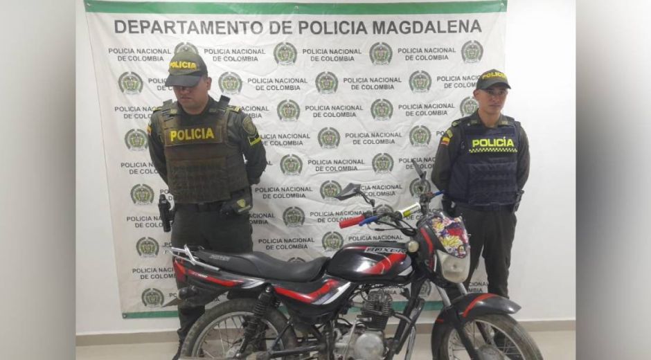 Una de las motocicletas recuperadas.