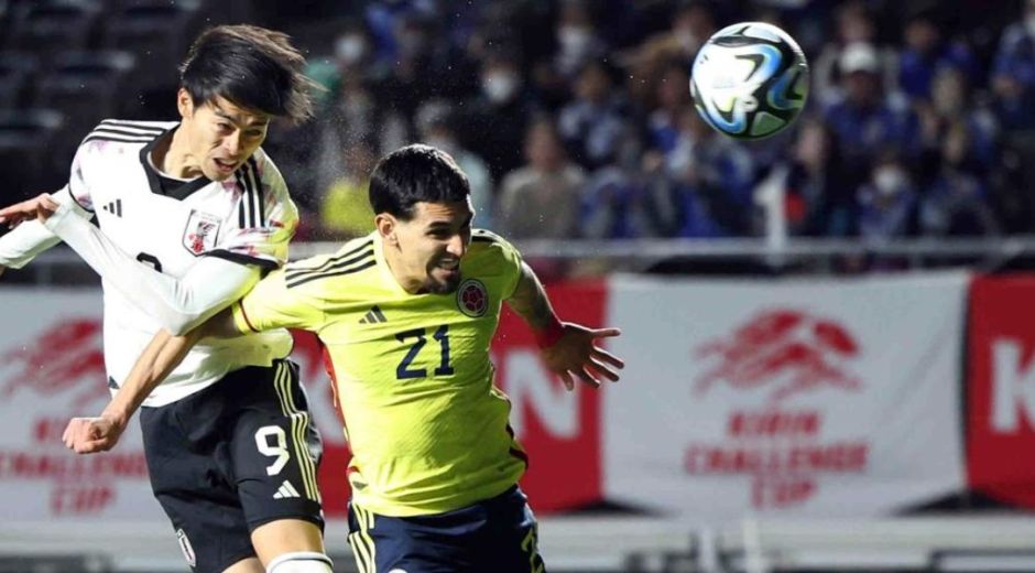 Foto: EFE. El cabezazo de Kaoru Mitoma que abrió el marcador para Japón.