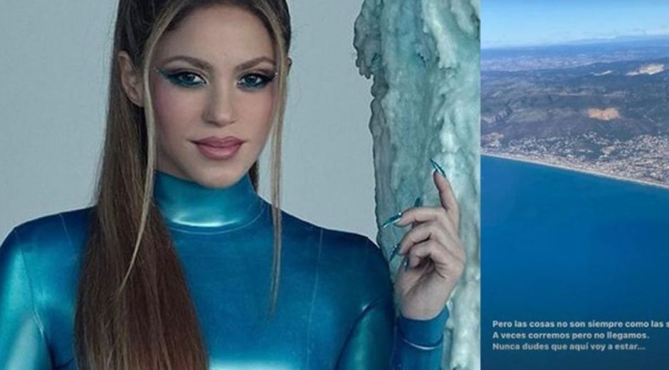 Shakira publicó en su red social una imagen desde la ventanilla del avión