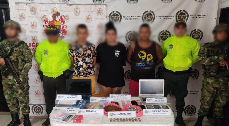 Tres capturados en El Banco.
