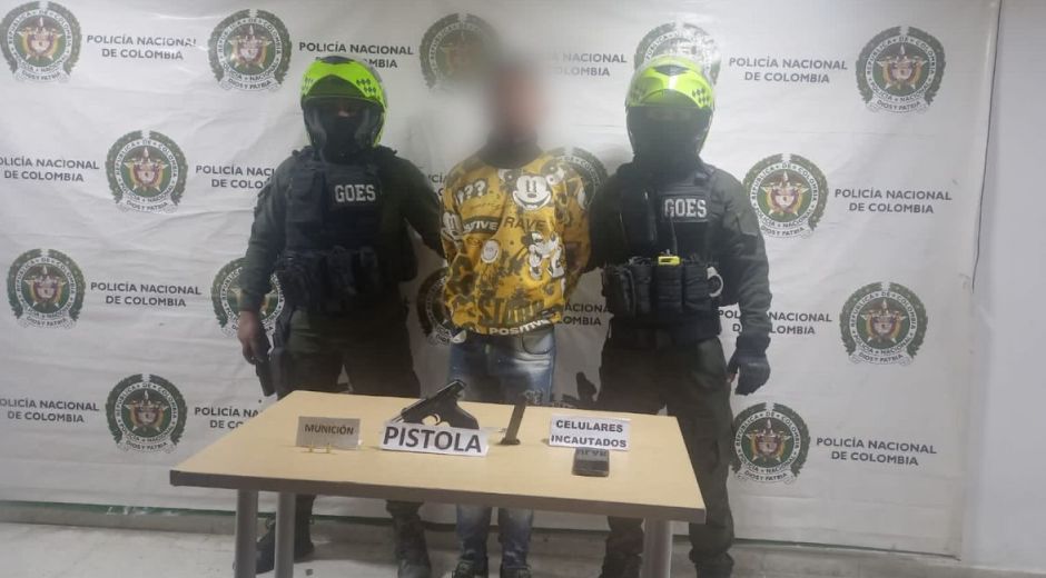 Policía Metropolitana de Santa Marta. Capturado.