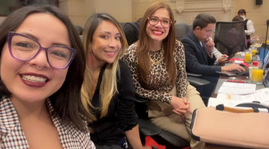 Las representantes Jennifer Pedraza, Katherine Miranda y Catherine Juvinao.