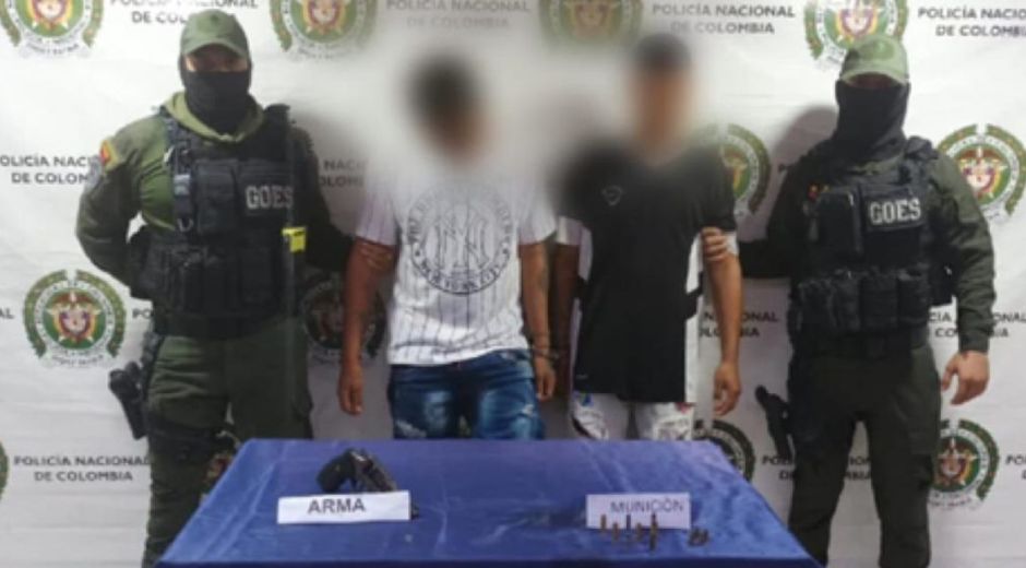 Policía Metropolitana de Santa Marta. Capturados.