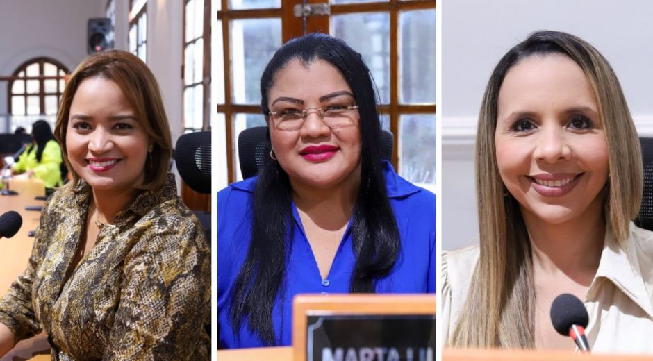 Rosa Jiménez, Marta García y Linda Cabarcas.