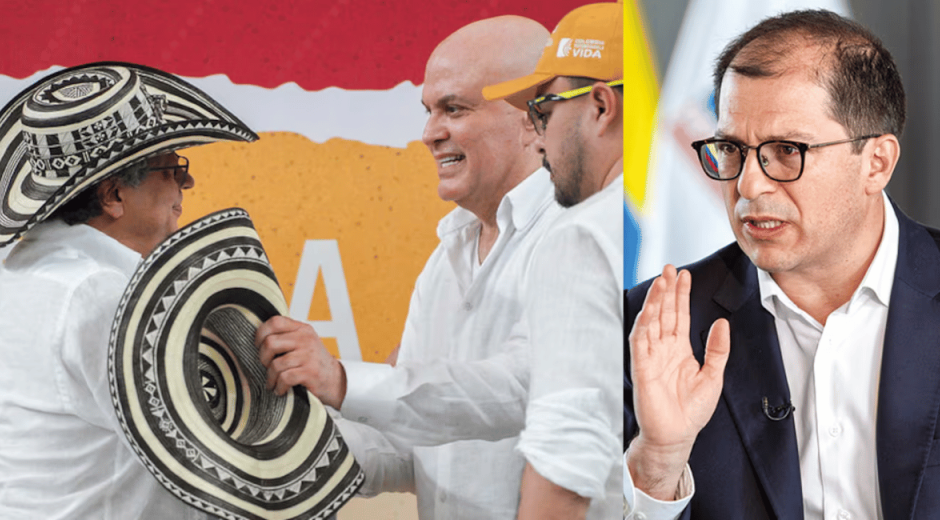 Cortesía Presidente Petro, Mancuso y exfical Barbosa