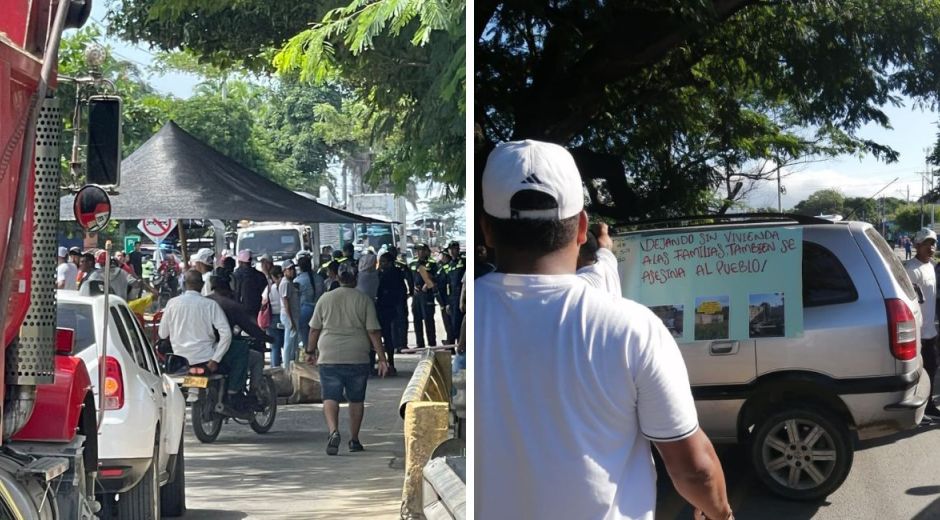 bloqueo de la vía Bonda, comunidad protesta.