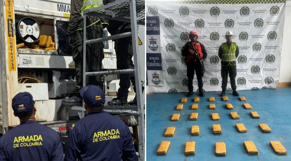 FUERZA NAVAL DEL CARIBE. droga incautada en el puerto de Santa Marta.